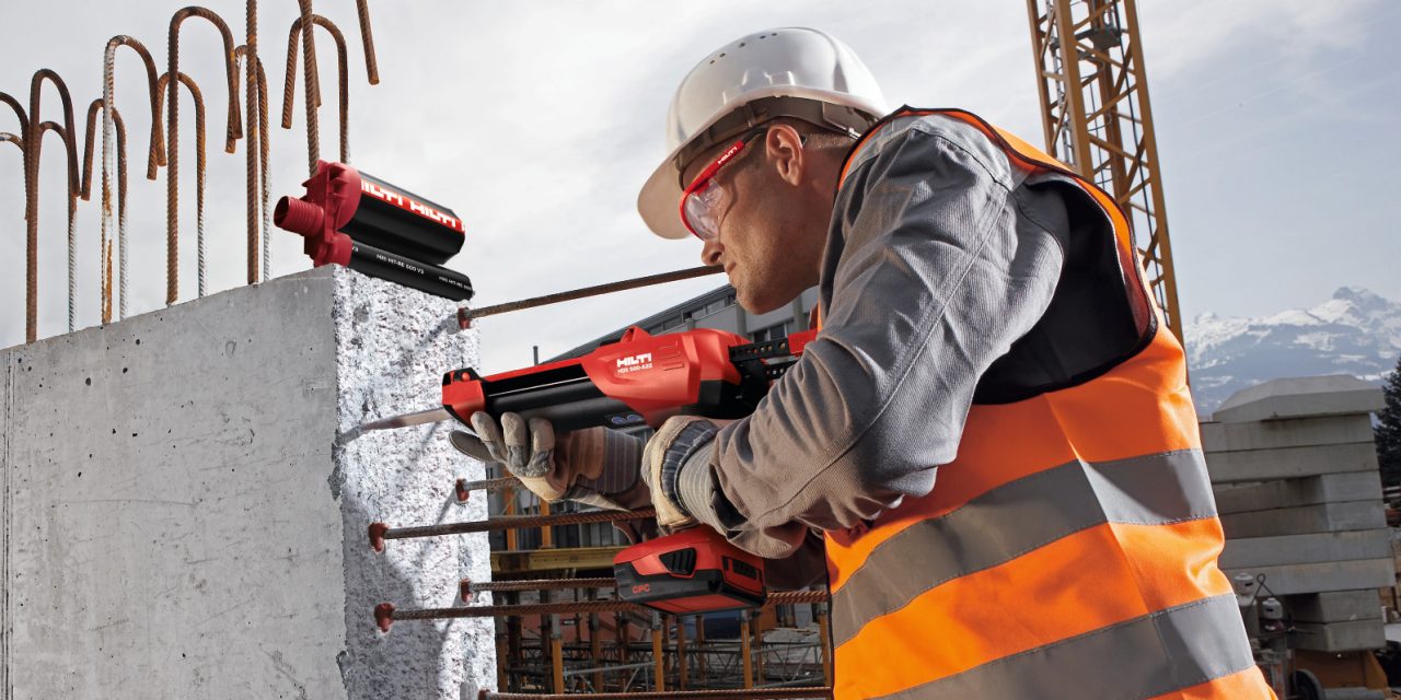 Rebar application with HIT-RE 500 V3