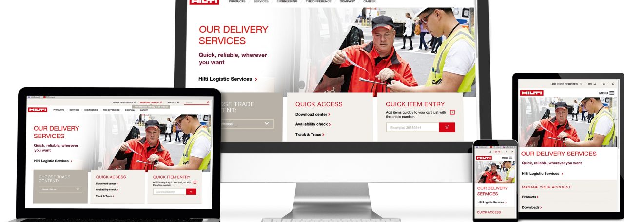 3d rendering of isolated devices with responsive website design. All screen graphics are made up.