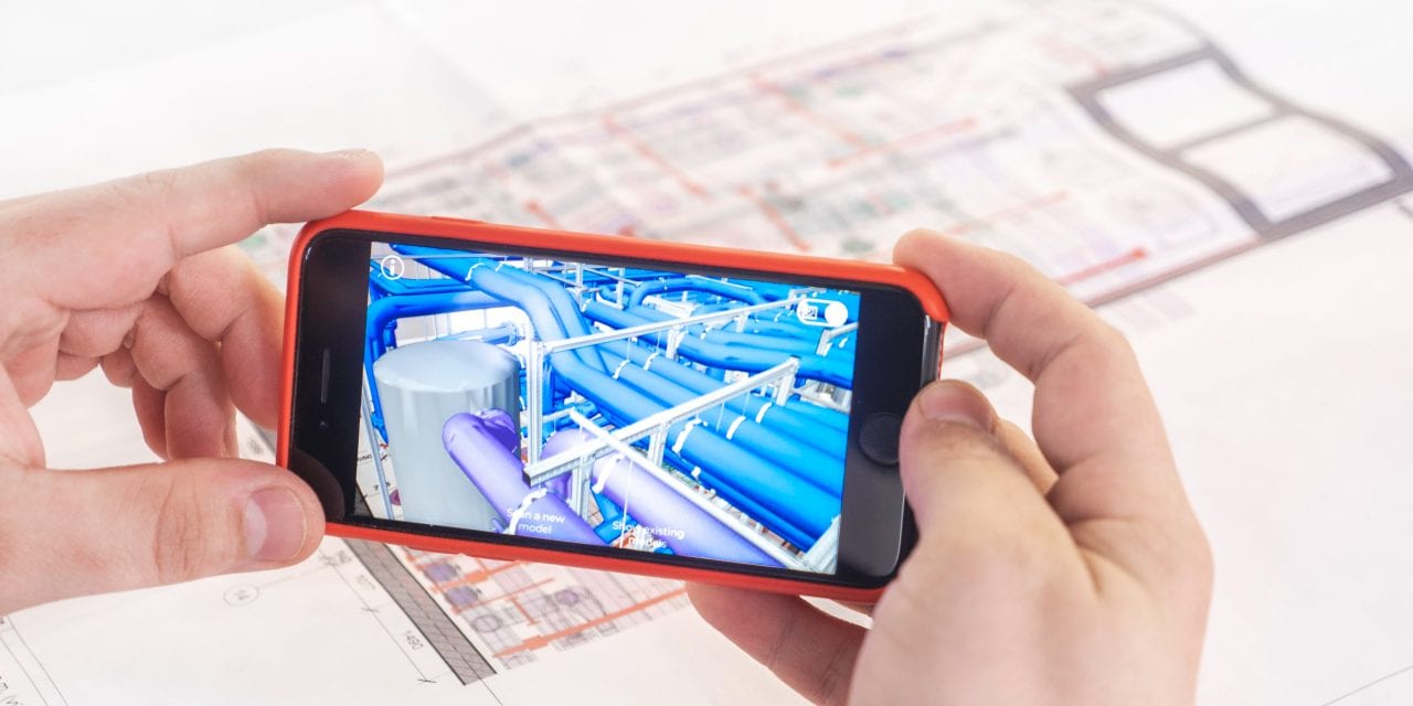 BIM used on a mobile device for paperless as-built documentation of a building